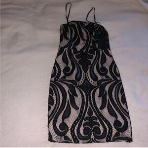 Black mini party dress